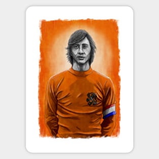 Johan Cryuff  - Netherlands Football Artwork Sticker